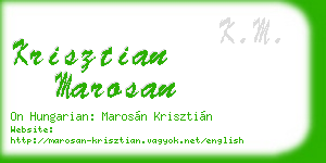 krisztian marosan business card